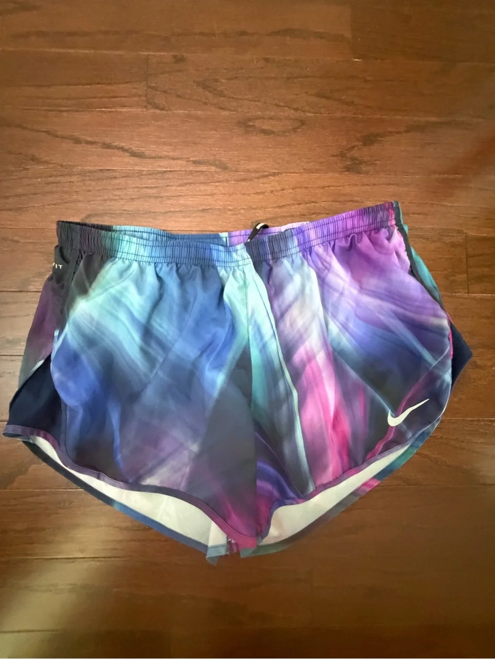 Nike Women's Multicolor Tie-Dye Athletic Shorts - Purple, Blue, Pink